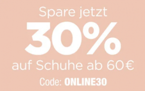 reno.de: 30% Rabatt auf ALLE Schuhe ab 60€ - auch auf SALE (z.B: Tom Tailor, Adidas & Buggati)