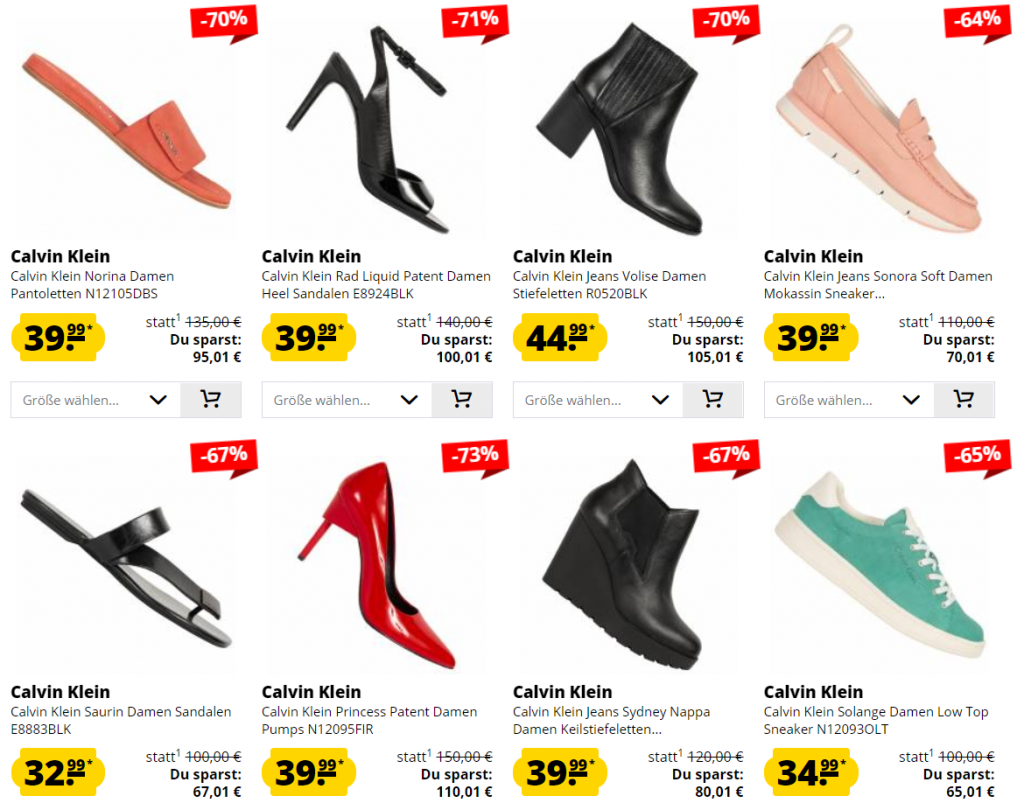 SportSpar.de: mindestens 50% Rabatt auf alle Calvin Klein Artikel