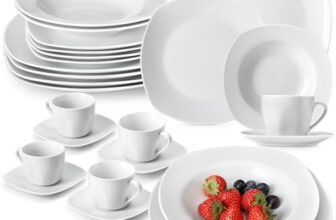 MALACASA Elisa Geschirrset: 24-teilig, minimalistisch & stapelbar nur 42,99 Euro statt 89,99 Euro
