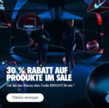 Nike – 30% Rabatt auf den gesamten Nike-Sale & keine Versandkosten für Nike+ Mitglieder (kostenloser Kundenclub)
