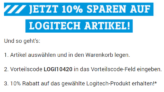 10% Rabatt auf Logitech Produkte