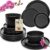Elegant Schwarz: Madeira Tafelservice 18 Teile im Set nur 54,99  Euro statt 76,27  Euro