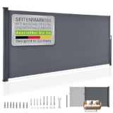 Seitenmarkise Anthrazit für Balkon und Terrasse nur 59,98 Euro statt 89,52 Euro