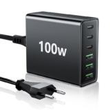 100 W 6-Port USB-C/A Schnellladegerät, kompakt nur 17.99 Euro statt 24.99 Euro