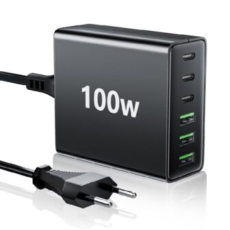 100 W 6-Port USB-C/A Schnellladegerät, kompakt nur 17.99 Euro statt 24.99 Euro
